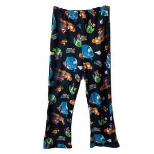 Boys Medium Mario Pajama Pants Nintendo Multicolor Black Straight Leg